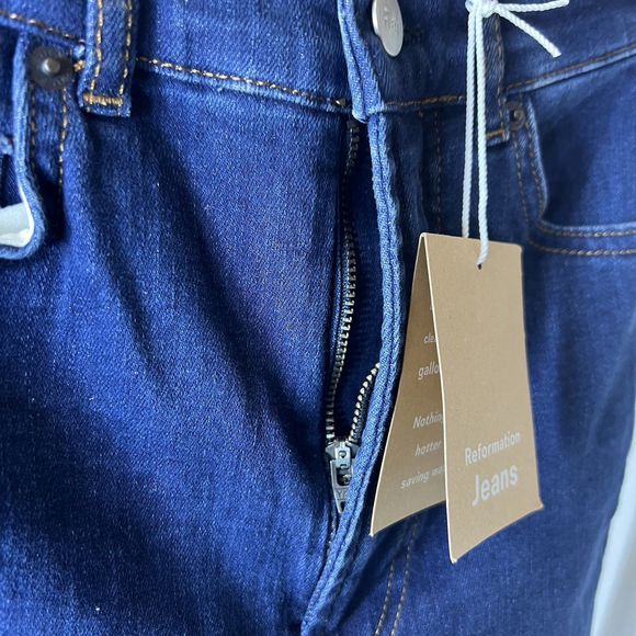 Reformation Harper High Rise Skinny Jeans Blue Orlando Size 23 NWT - Picture 7 of 12